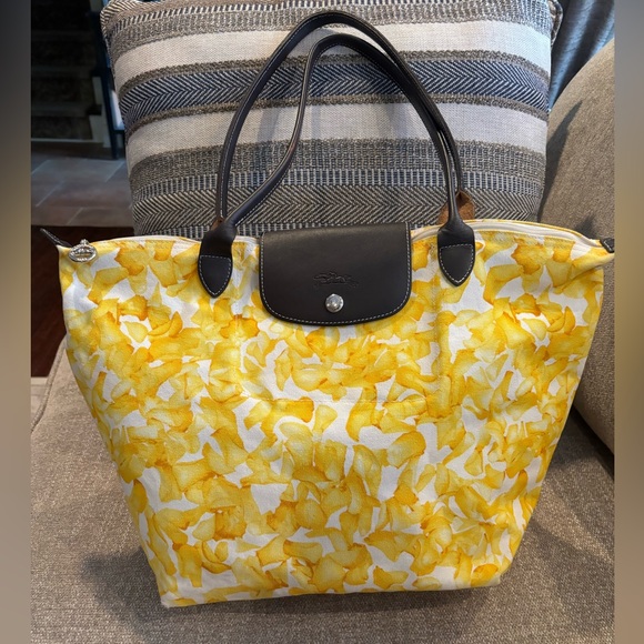 ✨LONGCHAMP Le Pliage Darshan Yellow Large Tote - Picture 5 of 16